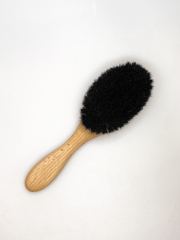 Preview: Hundebürste weich mit Stiel / Rosshaar